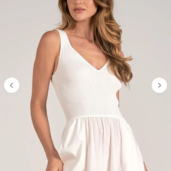 Elan Rhodes Mixed Media Tank Dress Size Large NWT *Read* - Picture 2 of 11